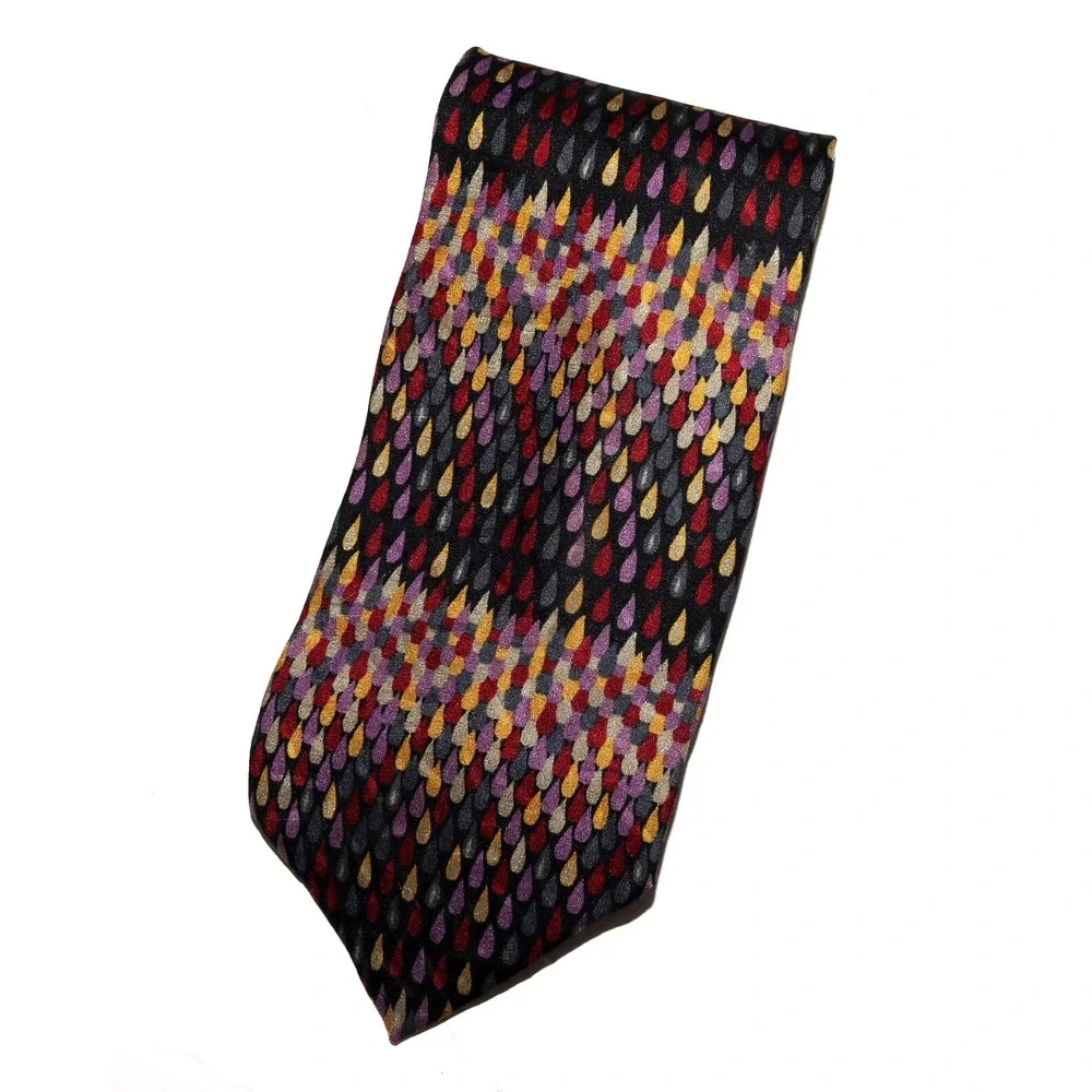 Jhane Barnes Men's Geometric Print Silk Neck‎ Tie